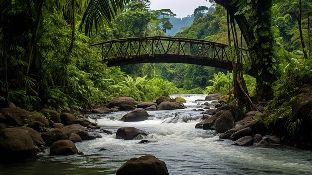 bridge over the river Generative Ai