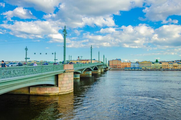 A bridge over the river in st. petersburg