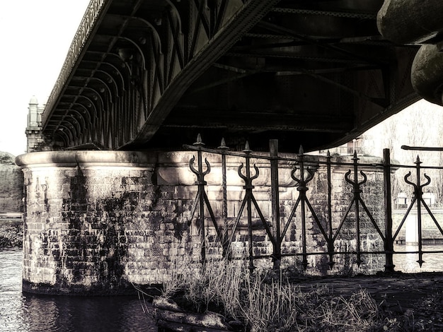 Photo bridge over river