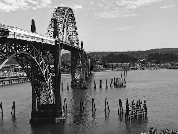 Photo bridge over river