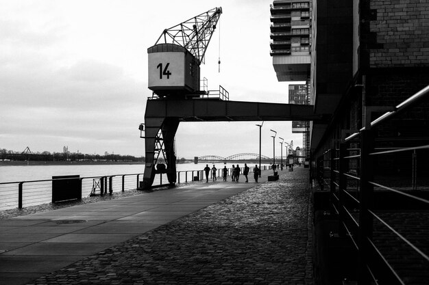 Photo bridge over river