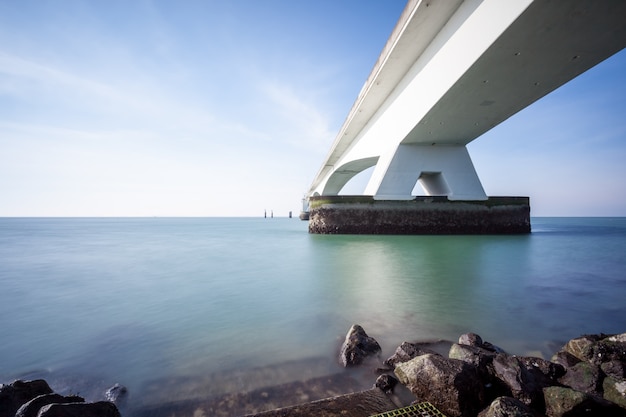 Photo bridge over the sea