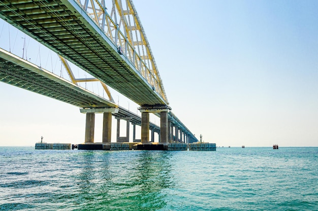 A bridge that has the word bay on it