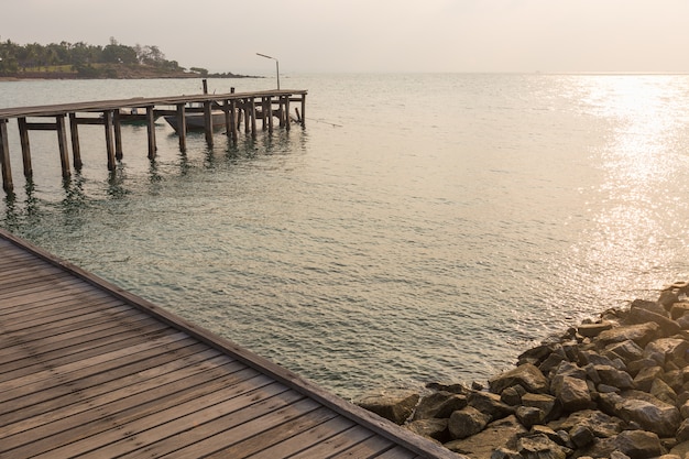 Bridge walkway at sea