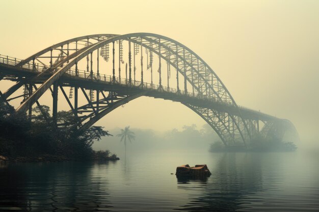 bridge over the water with building