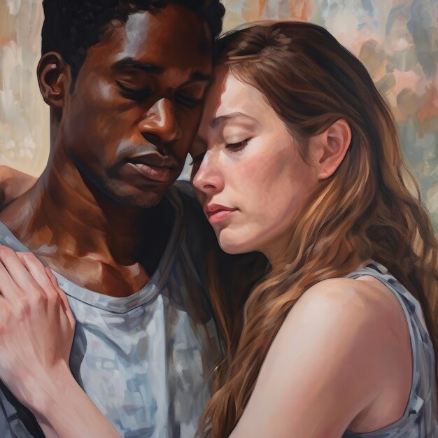 Bridging Differences Portrait of an Interracial Couple Embodying Love39s Ability to Overcome