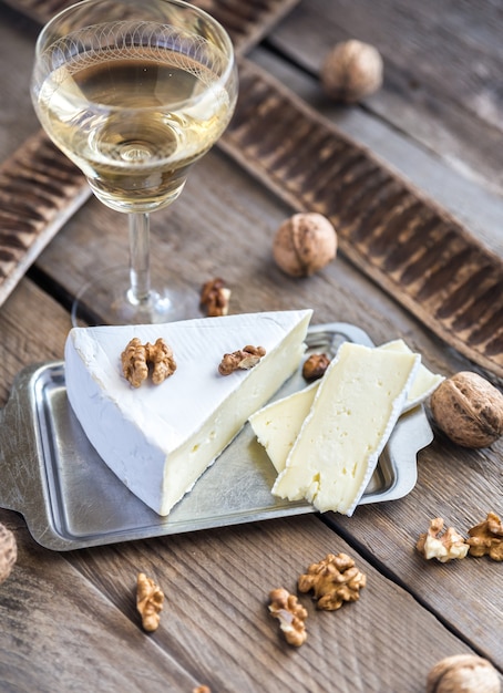 Brie cheese with nuts