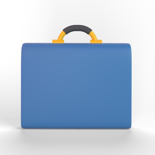 Briefcase Back Side Isolated In White Background