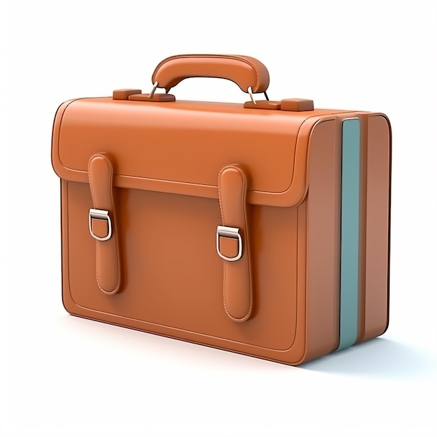 Photo a briefcase with a handle on a white background