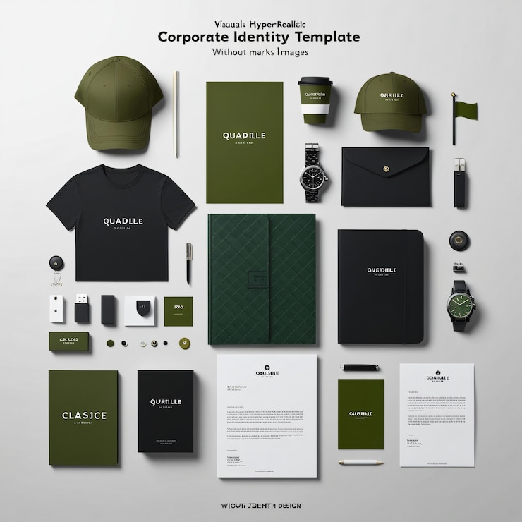 Foto briefpapier kaart boek horloge t shirt mockup