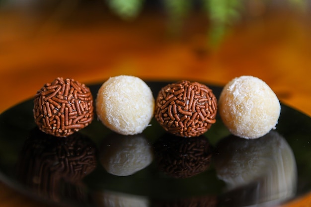 Brigadeiro, Brazilian traditional sweet chocolate children's party chocolate