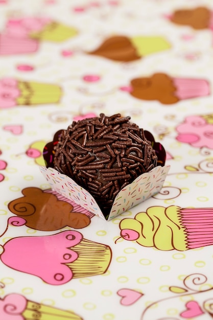 Foto brigadeiro een braziliaans snoepje.