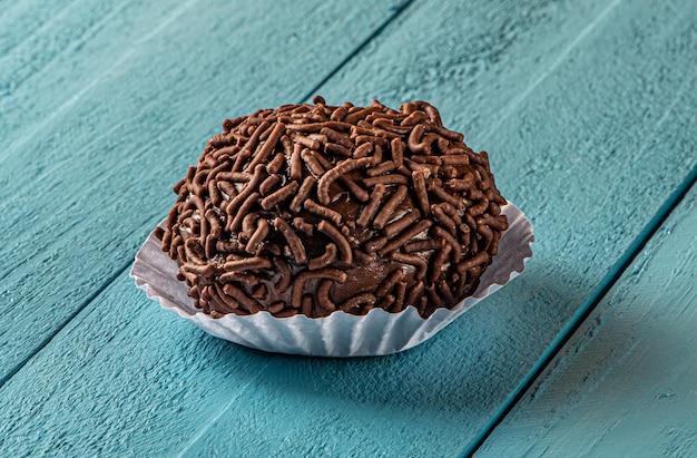 BRIGADEIRO one of the most typical sweets of Brazilian cuisine based on chocolate and condensed milk