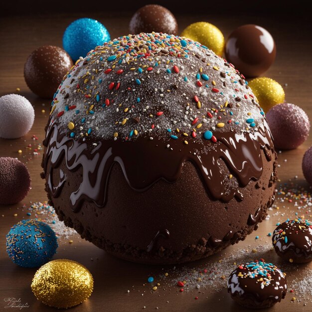 Brigadeiro a sweet and melty chocolate truffle rolled in sprinkles a beloved Brazilian dessert