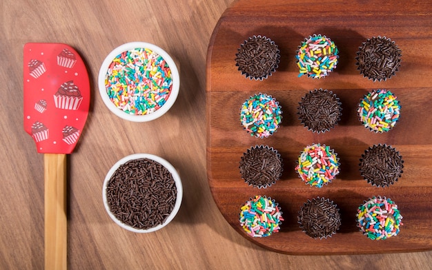 Brigadeiro traditionele Braziliaanse zoete chocoladesuikergoed