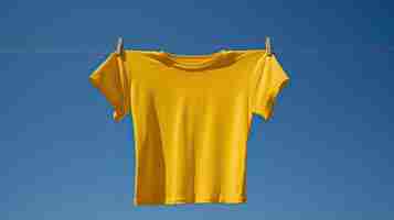 Photo brigh yellow t shirt