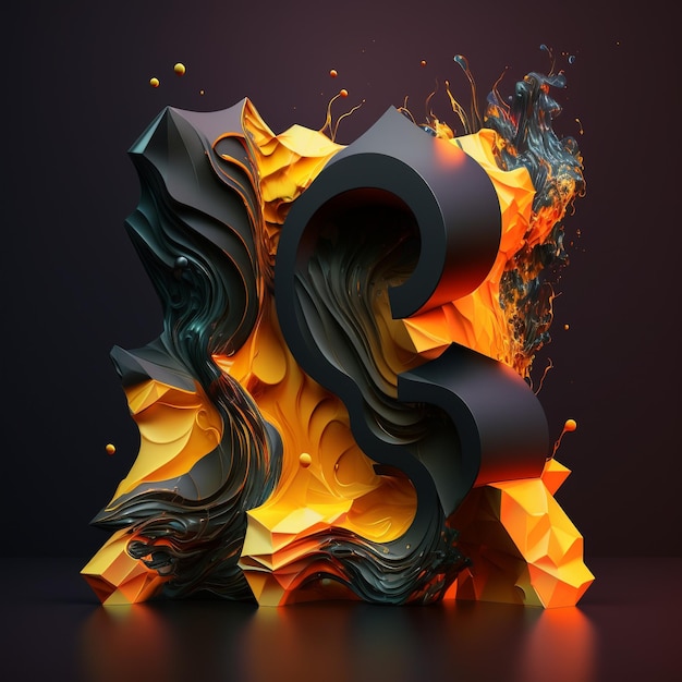 Bright 3D abstract modern fantasy illustration