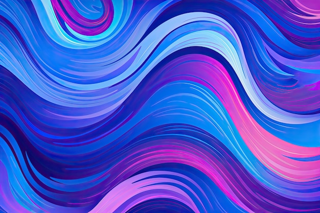 Bright abstract background with multicolored wavy volumetric lines advertising wallpaper cover
