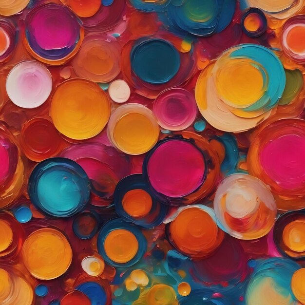 Bright abstract multicolored background with oil circles