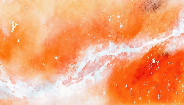 Bright abstract watercolor background. Orange and white watercolor wallpaper.