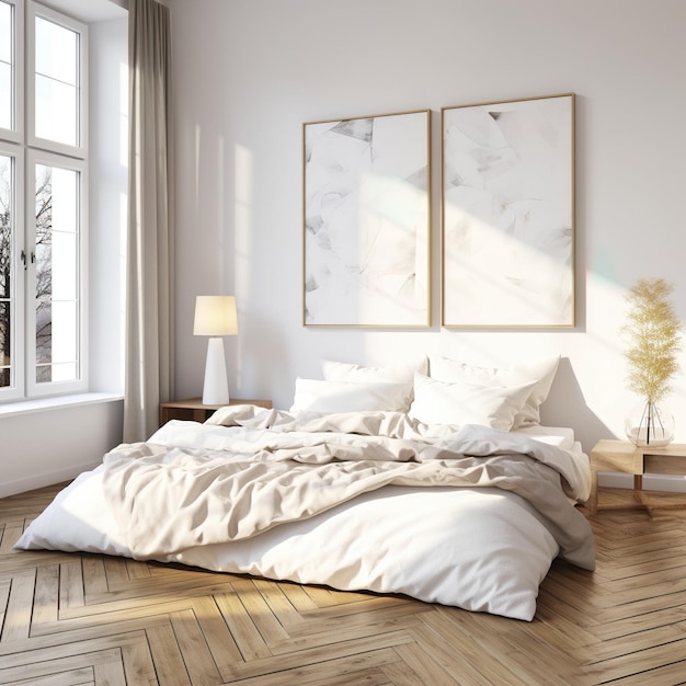 Bright and Airy Scandinavian Bedroom