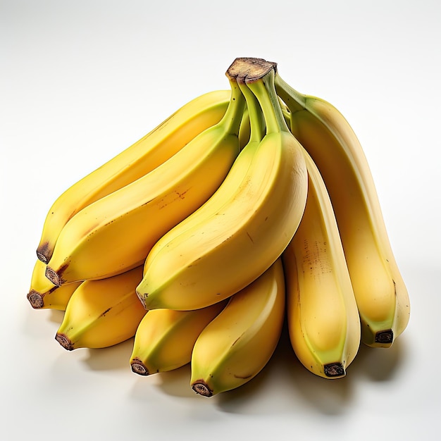 Bright Bananas on White