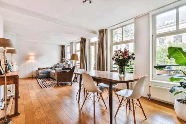 Bright and beautiful dining room interior design