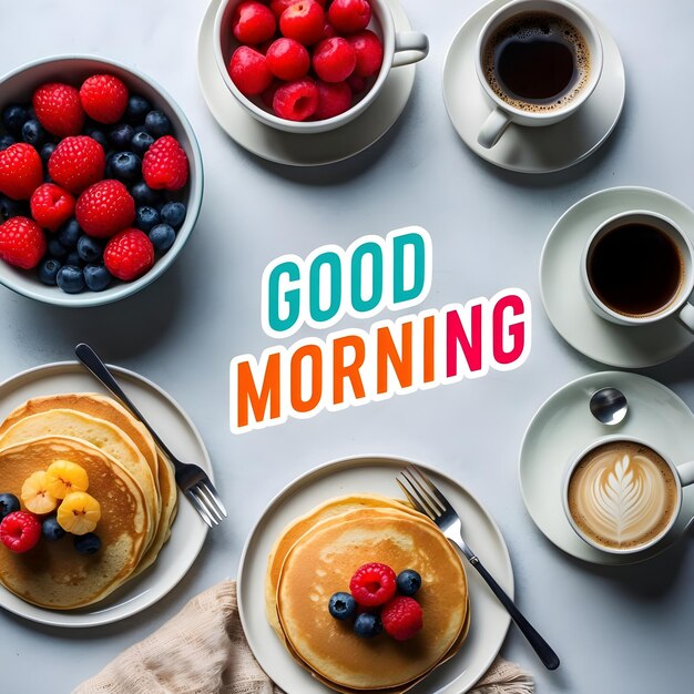 Photo bright and beautiful good morning images