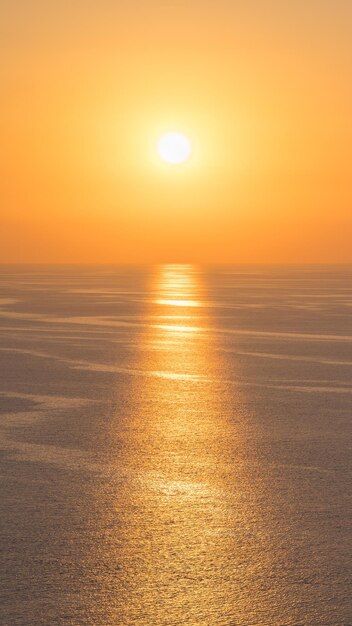 Bright beautiful sunrise or sunset at seamallorca island spain balearic islands
