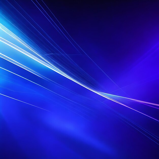 A bright blue abstract background with a glowing line of light