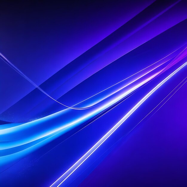 A bright blue abstract background with a glowing line of light