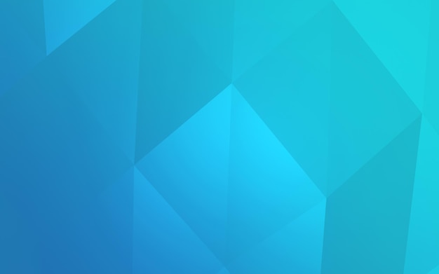 Bright blue abstract polygonal background with geometric texture in vector