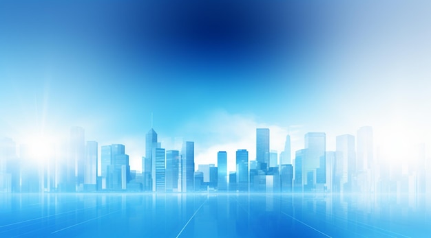 Bright blue business background