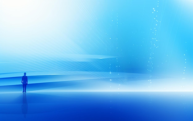 Bright blue business background