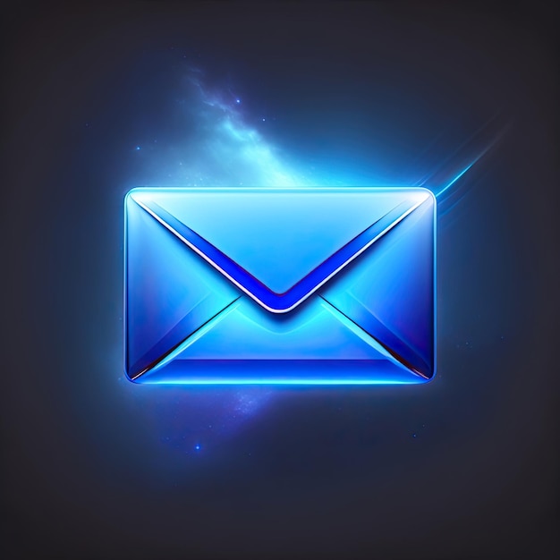 Bright Blue Email Symbol