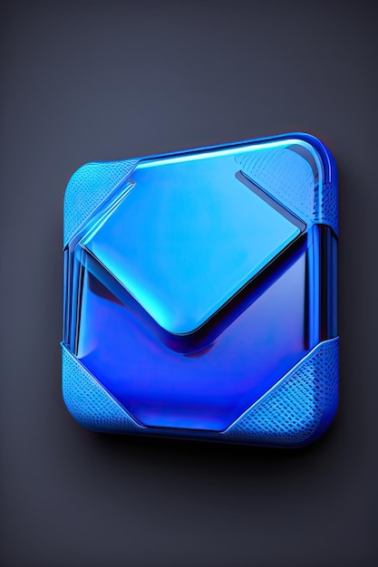 Bright Blue Email Symbol