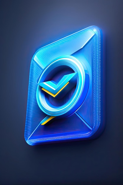 Bright Blue Email Symbol