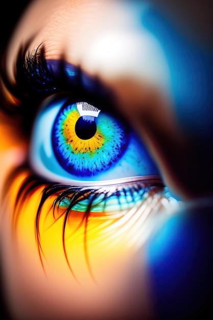 Bright Blue Human Eye