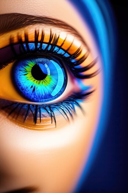 Bright Blue Human Eye