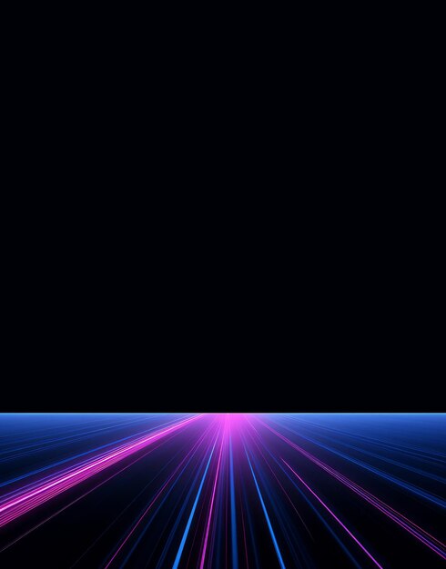 a bright blue and pink light on black background generative AI