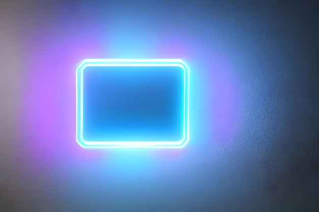 Bright blue rectangle neon at the wall backdrop and background