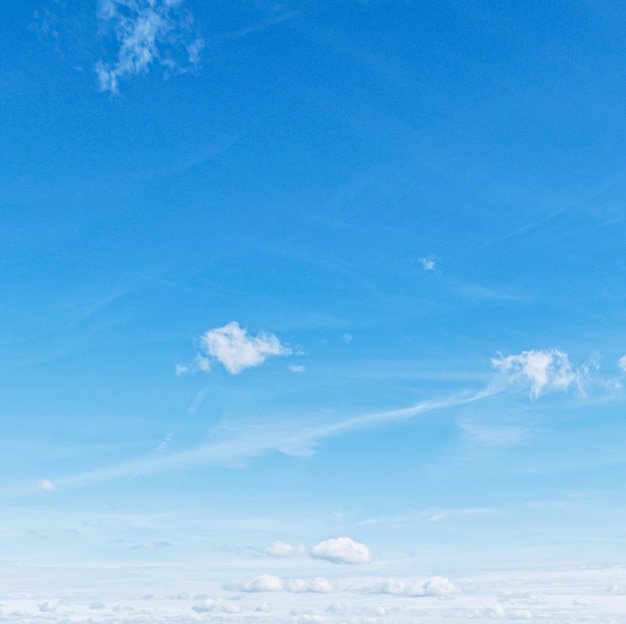 Bright blue sky with clouds nature and environment