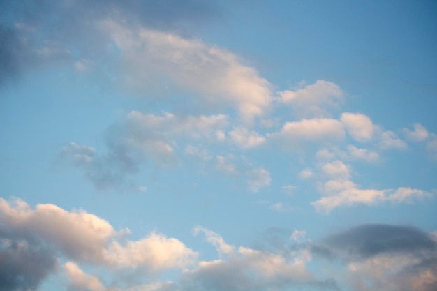 Bright blue sky with white clouds for background or wallpapersThe beauty of tropical nature for graphic design