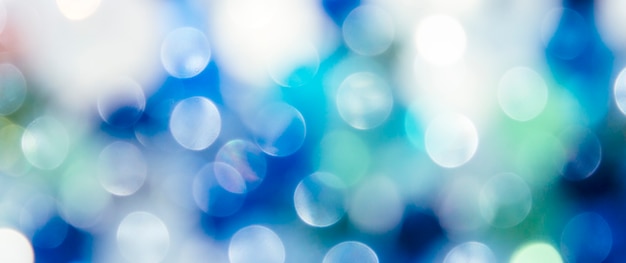 Bright bluegreen abstract defocused background round bokeh