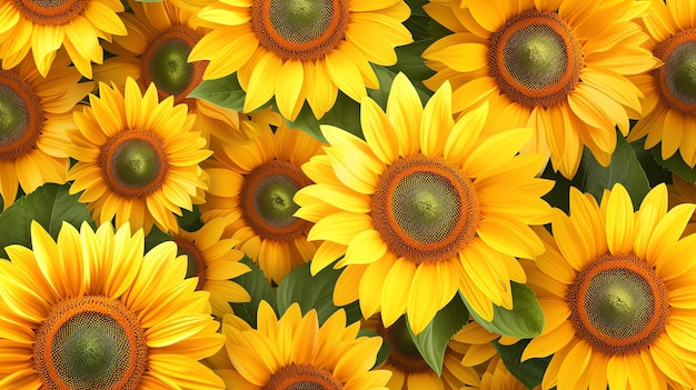 Bright cheerful sunflowers A symbol of happiness joy and positivity Perfect for a summer day