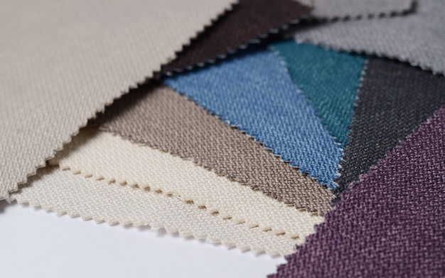 Bright collection of gunny textile samples