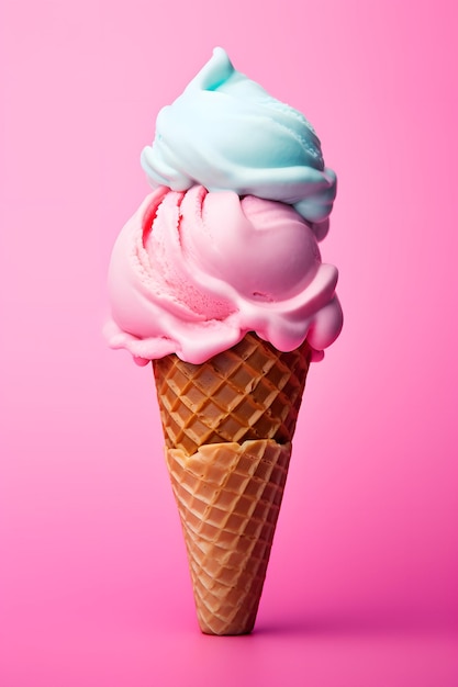 bright color background ice cream