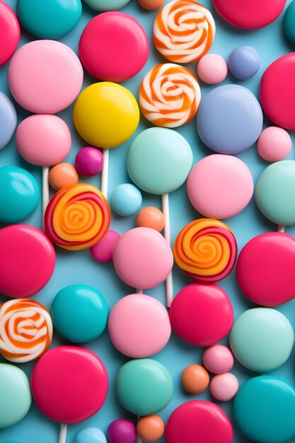 bright color background lollipop