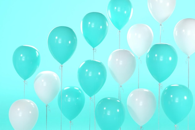 Bright color balloon wall background
