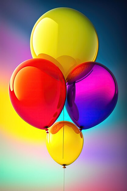 Bright colored balloons